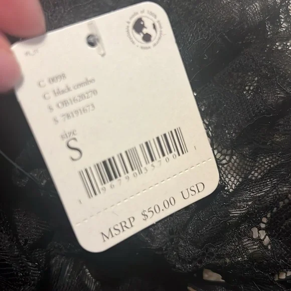 Free People Black Everyday Lace Longline Bralette 2-Pack Bra - Picture 8 of 10